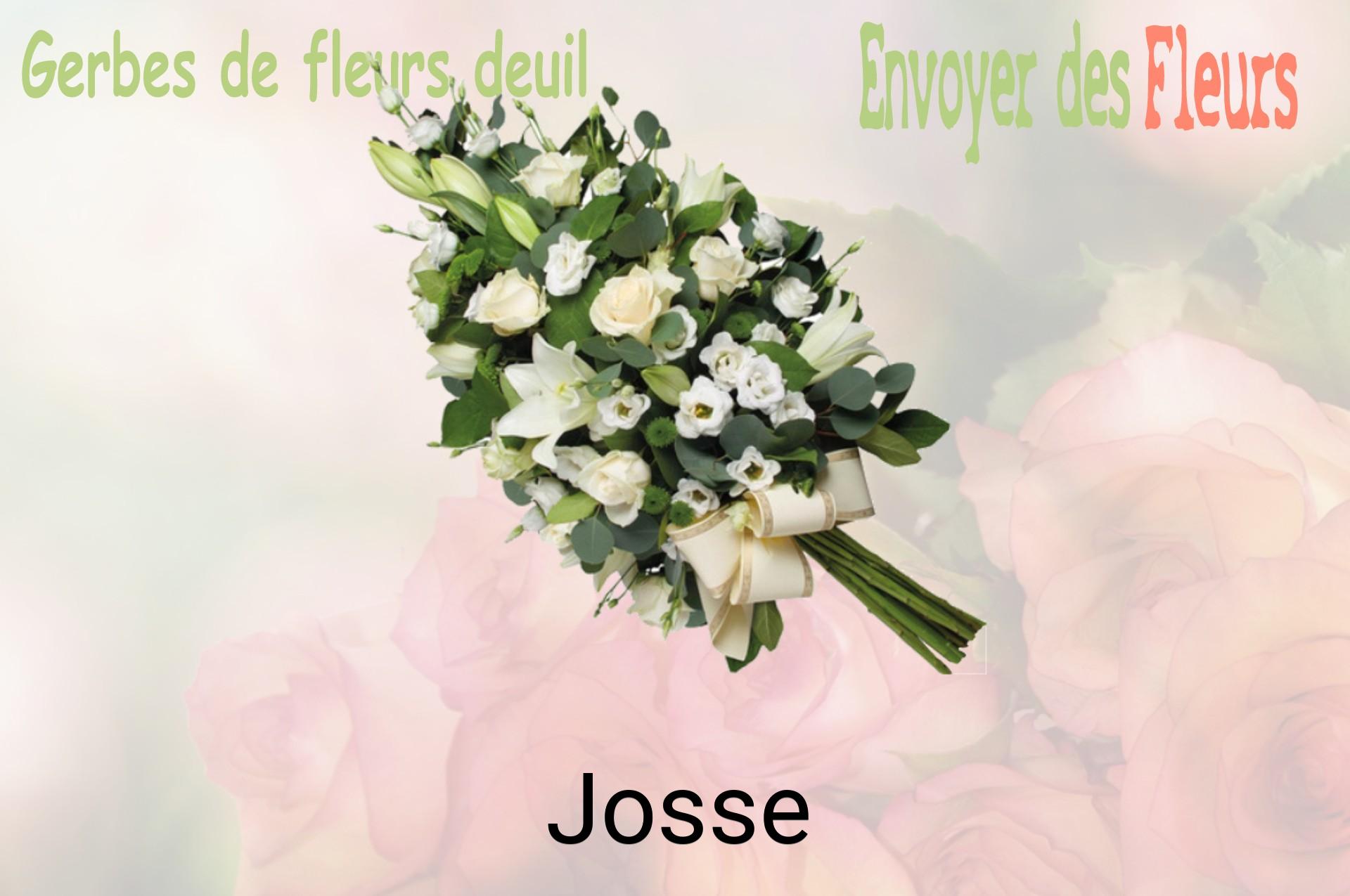 Gerbe de fleurs de deuil livrée à Josse